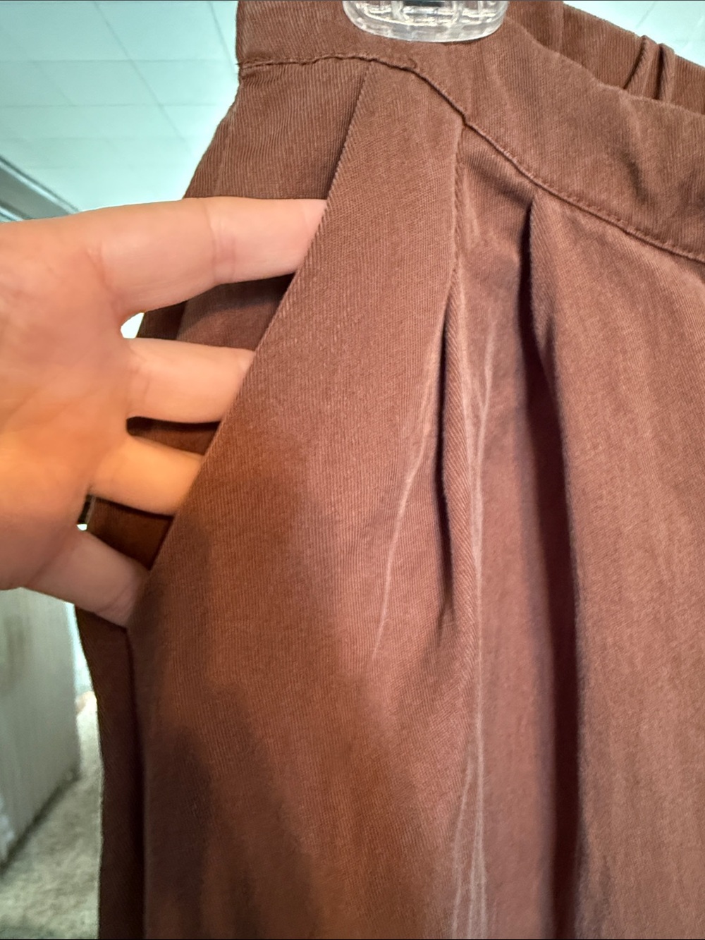Blenca Young Contemporary Brown Lyocell Wide Leg Drawstring Trousers Size L - Picture 4 of 6